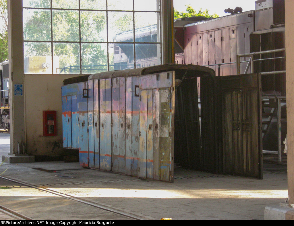 Locomotive hood in the Roundhouse